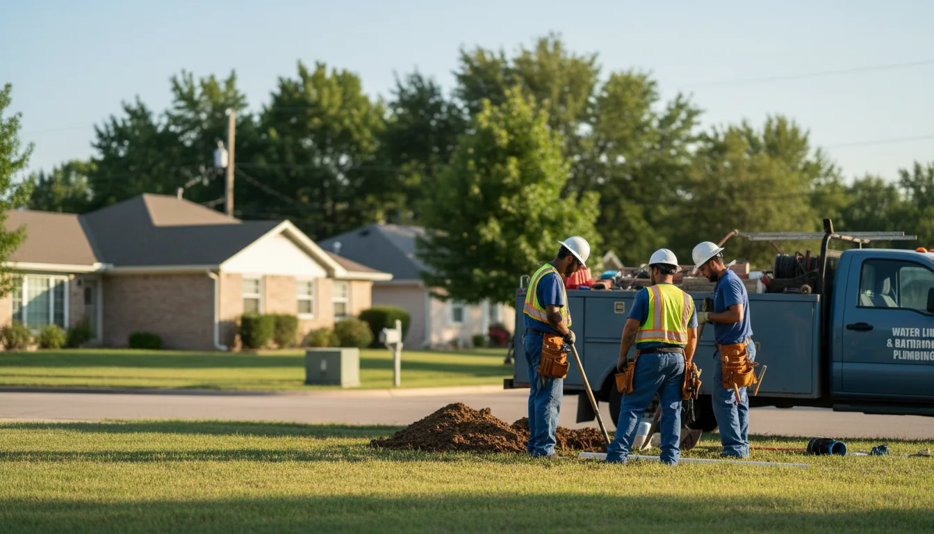 Residential water line and bathroom plumbing service in Sumner, IA